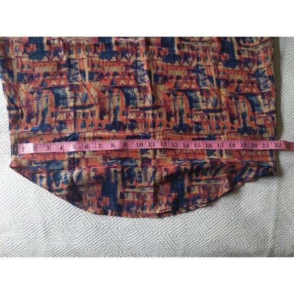 Joie Southwestern Print Silk Top Tribal Pattern Relaxed Fit Size S Boho - Picture 8 of 8